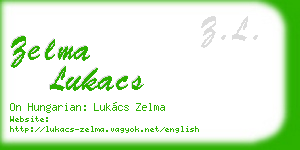 zelma lukacs business card
