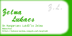 zelma lukacs business card